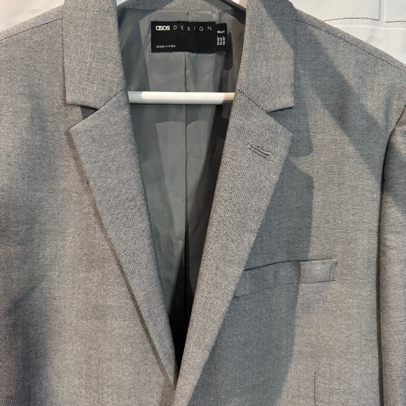 New! Men’s ASOS DESIGN Jersey Blazer in Gray 40S - Picture 1 of 5